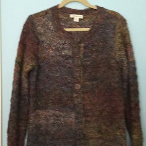 Many color cardigan sweater